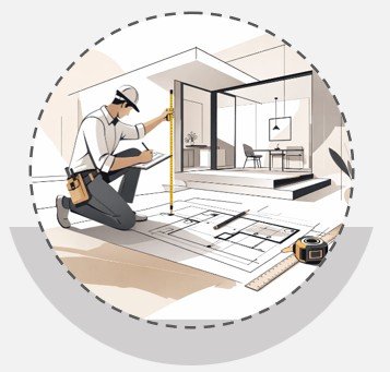 Entrevista y Objetivos, imagen en dibujo arquitectonico